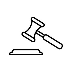 Judge gavel icon vector simple design