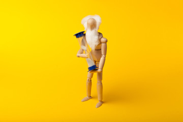 Old age and the approach of death, the figure of a man holds an hourglass in which time runs out.