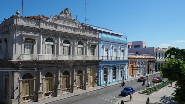 Casino Espanol and Libertad Square, elevated view, Matanzas, Matanzas Province, Cuba