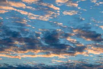 Fototapeta premium Picturesque dramatic sky with clouds during sunset_