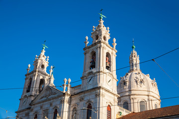 Fototapeta premium Detail of the Estrela Basilica or the Royal Basilica and Convent of the Most Sacred Heart of Jesus in Lisbon