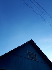roof in the blue sky
