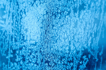 Fototapeta na wymiar Frost pattern on the window