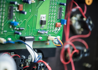 Scheme of electrical relay inside housing
