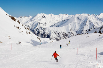 Fototapeta na wymiar winter sports resort in the French Pyrenees