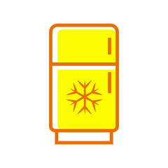 Refrigerator icon vector in white background