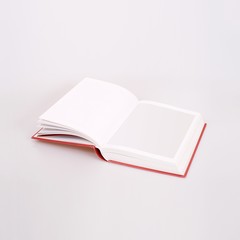 Open book isolated on white background