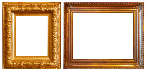 Gold retro antique picture frames