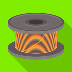 Vector illustration of coil and spiral sign. Web element of coil and metal vector icon for stock.