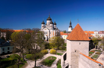 view on Alexander Nevsky Cathedral of capital of estonia Tallinn the famous medieval town
