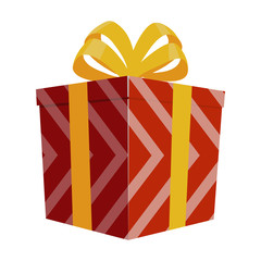 Christmas of gift box vector icon.Cartoon vector icon isolated on white background christmas of gift box.