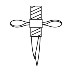 Firecracker vector icon.Line vector icon isolated on white background firecracker .