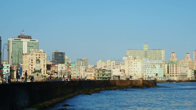 People fishing at El Malecon, Havana, La Habana Province, Cuba