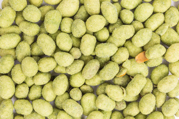 background of wasabi coated peanuts - 313447323