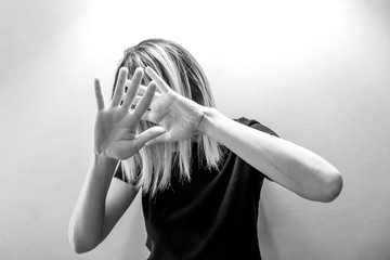 Stop Sexual abuse Concept, stop violence against Women, international women's day