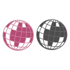 World, globe icon. Stock vector illustration isolated on white background.