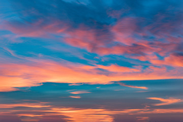 Fototapeta premium Fragment of the evening sky with clouds
