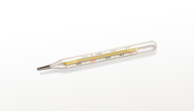 Thermometer mercury isolate on a white background