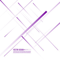 Abstract background with straight intersecting diagonal purple lines. Vector illustration in minimal style for fashion, techno design.