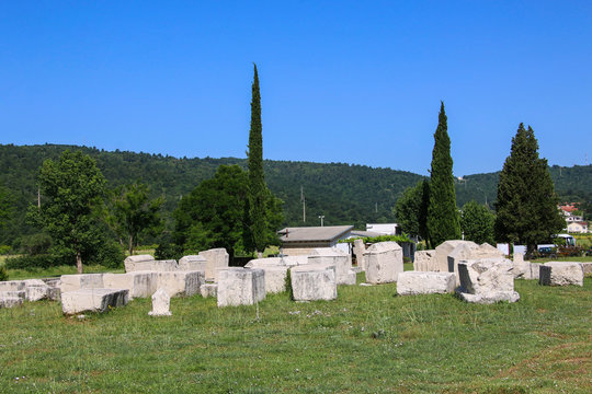 Medieval tombstone necropolis Radimlja, near Stolac in Bosnia and Herzegovina