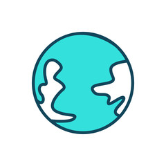 Globe icon vector in white background