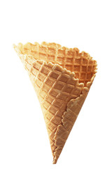 waffle cone tasty one in isolation