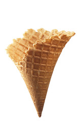 waffle cone tasty one in isolation