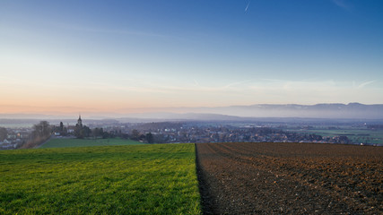 Fototapeta na wymiar Sonnenuntergang am Hochfeld