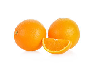 Orange fruit on white background