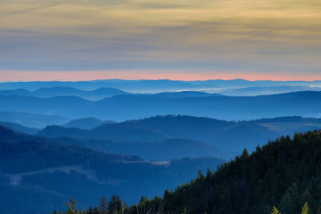 beautiful Black Forest at sunset - Mummelsee, Germany