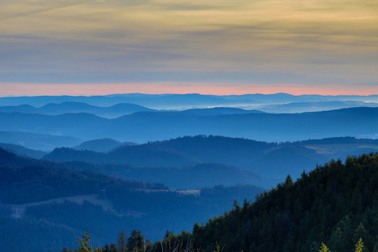 beautiful Black Forest at sunset - Mummelsee, Germany © Christian