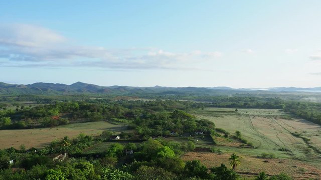 Landscape of the Valley seen from Manaca Iznaga Tower, Valle de los Ingenios, Sancti Spiritus Province, Cuba