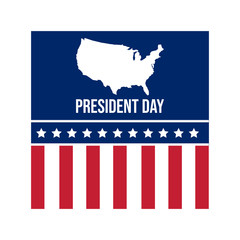 Happy president day february design vector
