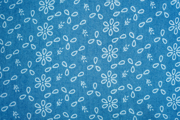 Textured blue fabric use for background.