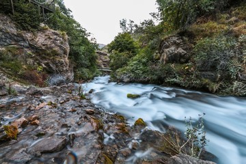 Tomara waterfall located in the province of Gumushane, Turkey
