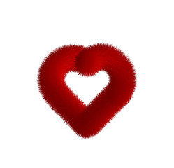 Symbols of love in shape of heart with transparent background for Happy Women's, Valentine's Day. DIGITALLY DRAWN