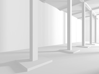 Obraz premium Futuristic White Architecture Design Background