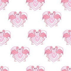 Background seamless vector flamingo, flamingo sketch vector illustration seamless. tropical theme, the idea of textiles, fashion trend, flamingo pattern