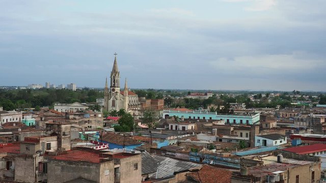 Sagrado Corazon de Jesus Church, elevated view, Camaguey, Camaguey Province, Cuba