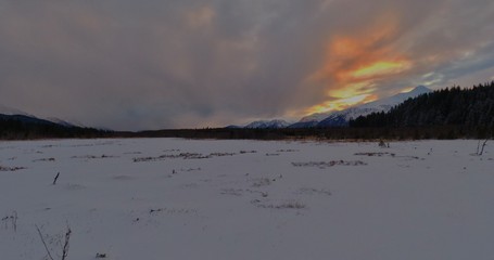 Winter in the Alaskan wilderness 