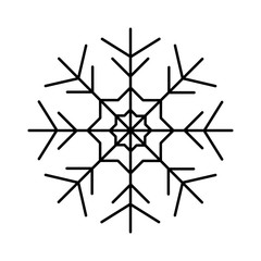 Snowflake icon. Simple line, outline vector flake of snow icons for ui and ux, website or mobile application