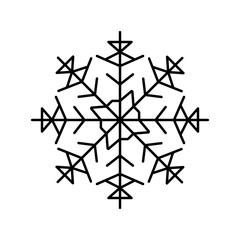 Snowflake icon. Simple line, outline vector flake of snow icons for ui and ux, website or mobile application