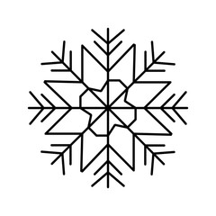 Snowflake icon. Simple line, outline vector flake of snow icons for ui and ux, website or mobile application
