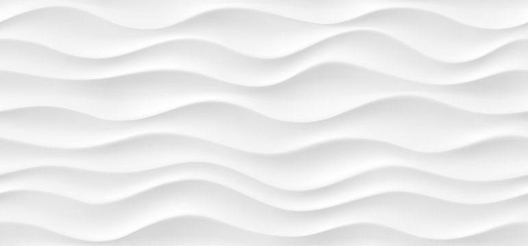 White abstract wavy texture. Seamless modern pattern with waves. © Rodin Anton