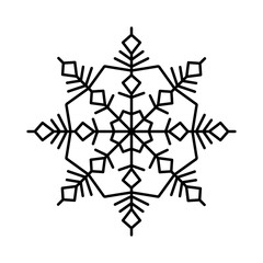 Snowflake icon. Simple line, outline vector flake of snow icons for ui and ux, website or mobile application
