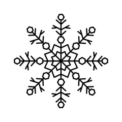 Fototapeta premium Snowflake icon. Simple line, outline vector flake of snow icons for ui and ux, website or mobile application