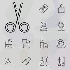 scissors icon. beauty, make up, cosmetics icons universal set for web and mobile