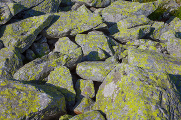 stone boulders in the mountain