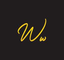 Cursive Letter Gold Alphabet Handwritten Signature Calligraphy