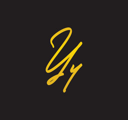 Cursive Letter Gold Alphabet Handwritten Signature Calligraphy